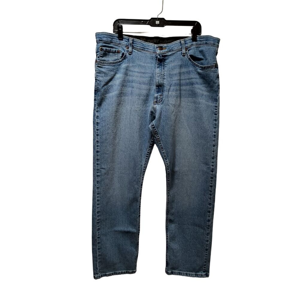 Wrangler Authentics Jeans Men’s 40x29 Blue Straight Stretch Denim Elastic Waist